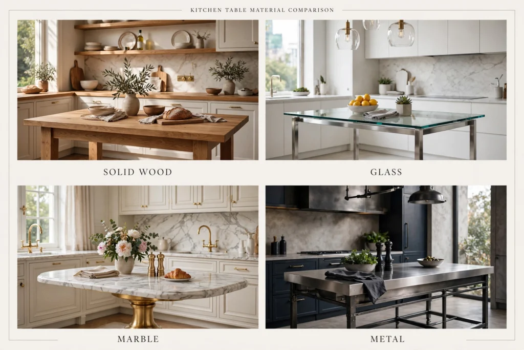 Popular Kitchen Table Materials