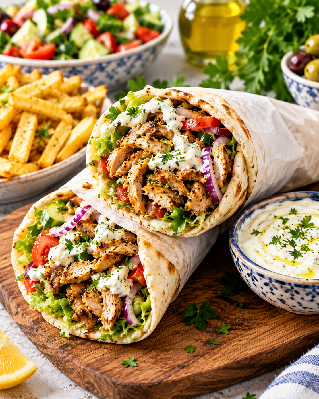 Mediterranean Chicken Shawarma with Garlic Sauce Recipes